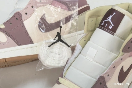 Jordan Mid Dark Mauve Smoky 1 Pony Air SE 0805